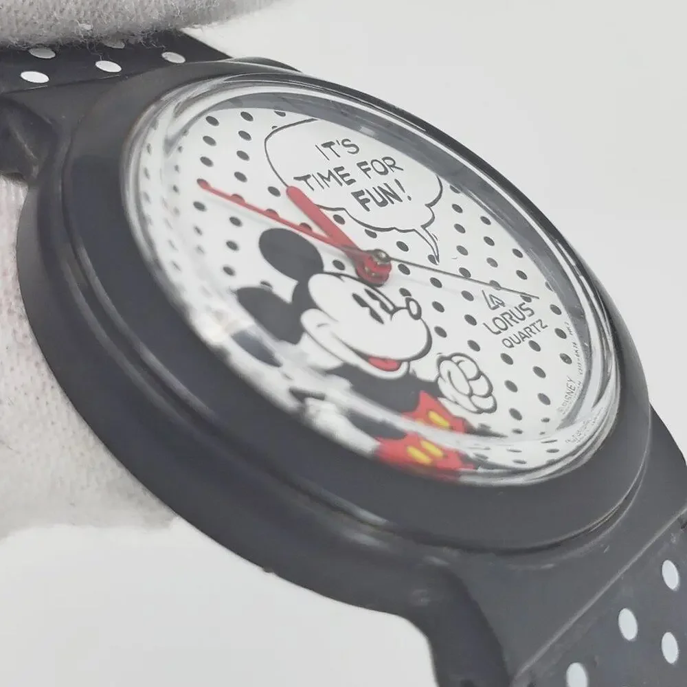 Vintage Disney X Lorus Mickey Mouse Polka dot  Watch